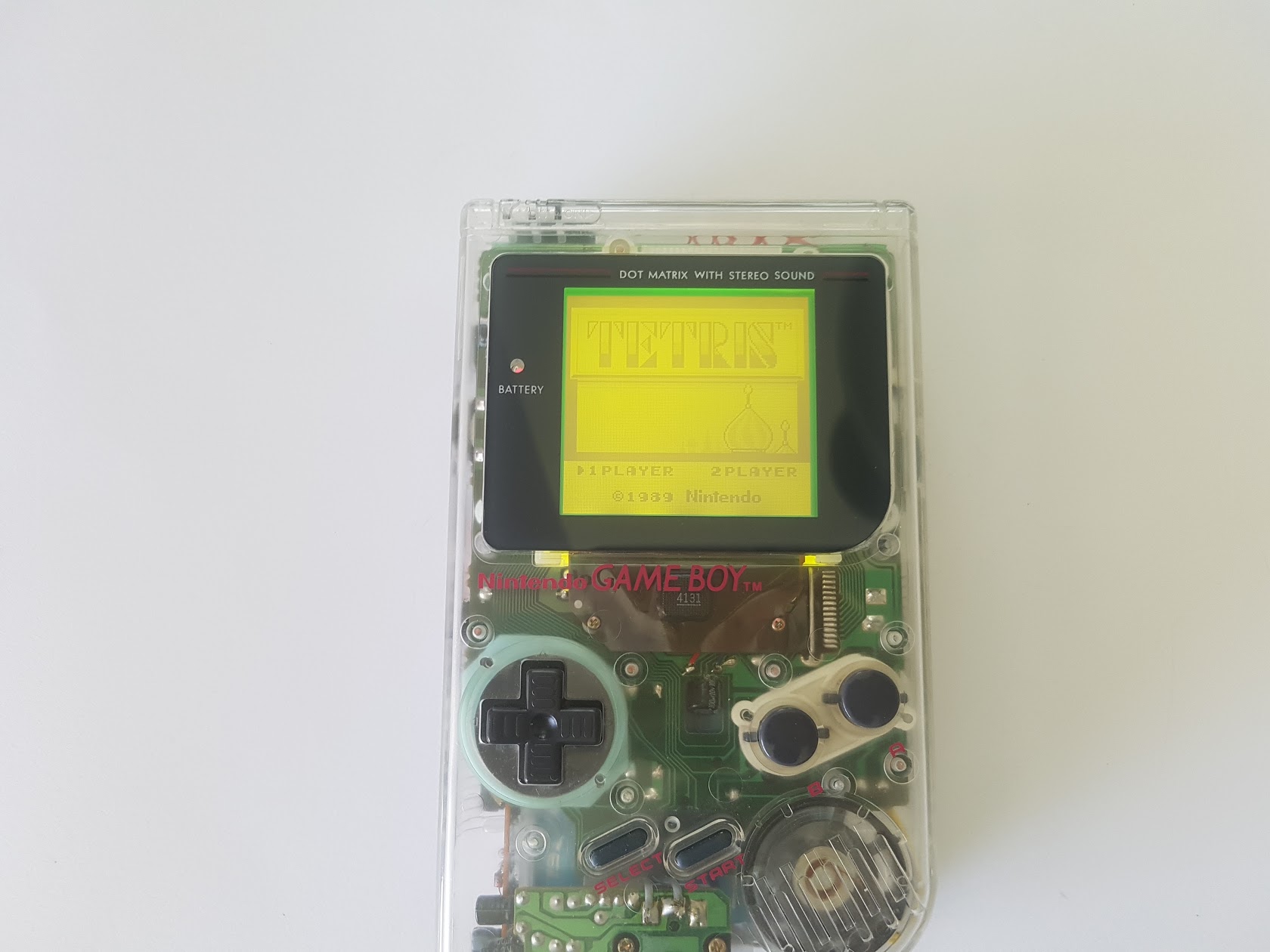 Gameboy Original DMG-01 Clear Yellow Backlight Bivert LCD Mod, Glass ...