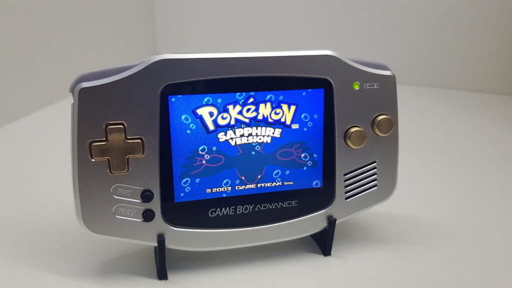 Ultimate Aluminum Gameboy Advance GBA IPS Rechargeable Brass Buttons