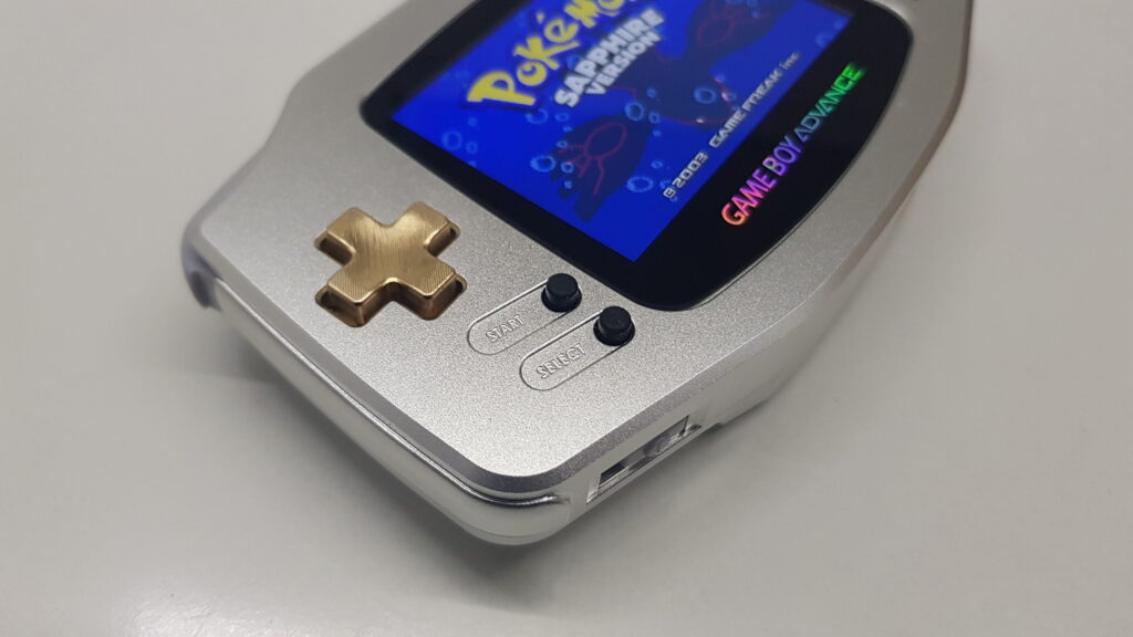Ultimate Aluminum Gameboy Advance GBA IPS Rechargeable Brass Buttons