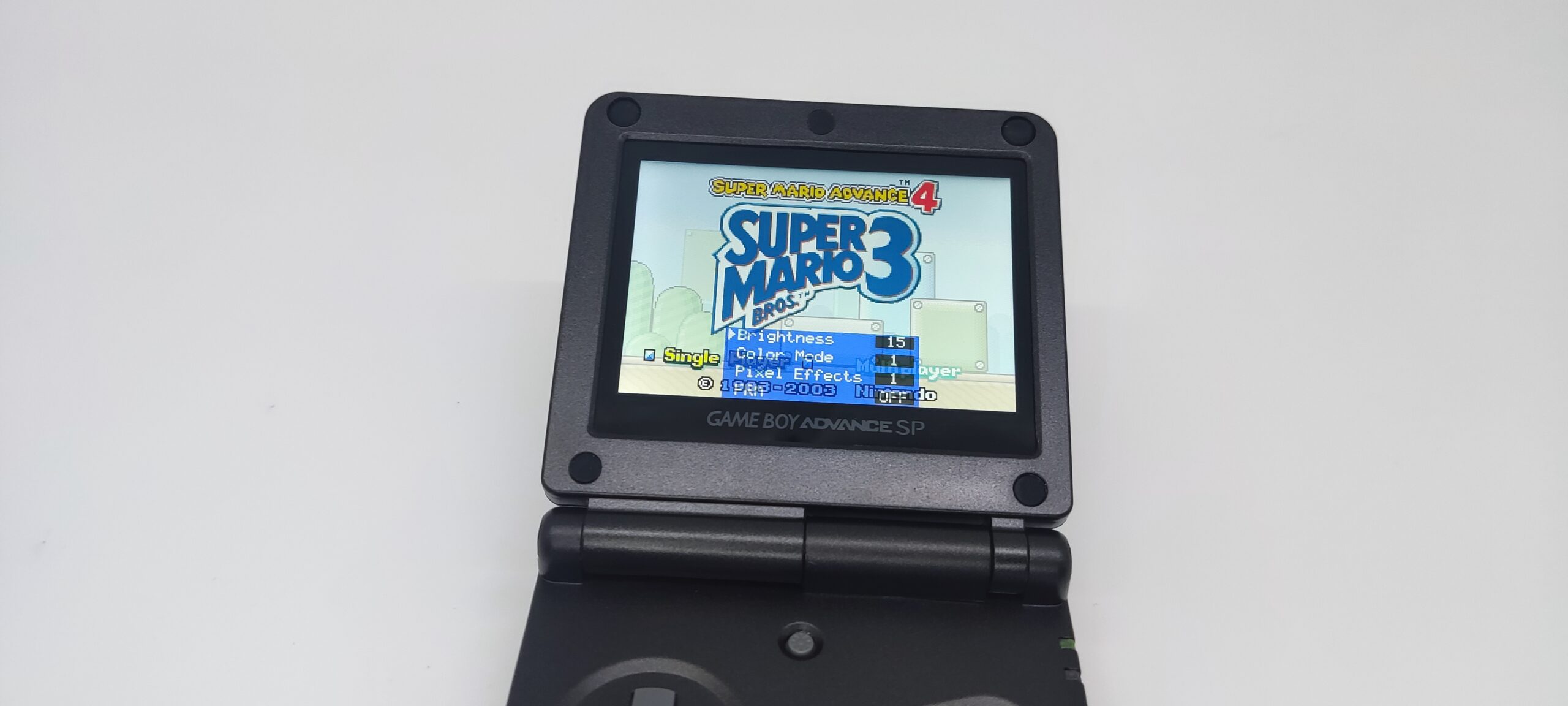 Gameboy Advance SP Backlight IPS V5 720x480 - Black- New battery- USB C  audio and charging