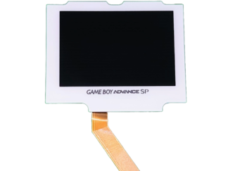 Gameboy Advance Sp 720x480 Retro Pixel V5 Laminated 3.0'' IPS LCD Kit - White