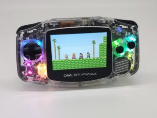 Game Boy Advance GBA Ultimate Clear Edition – V3 laminated – RGB – Black -Gold