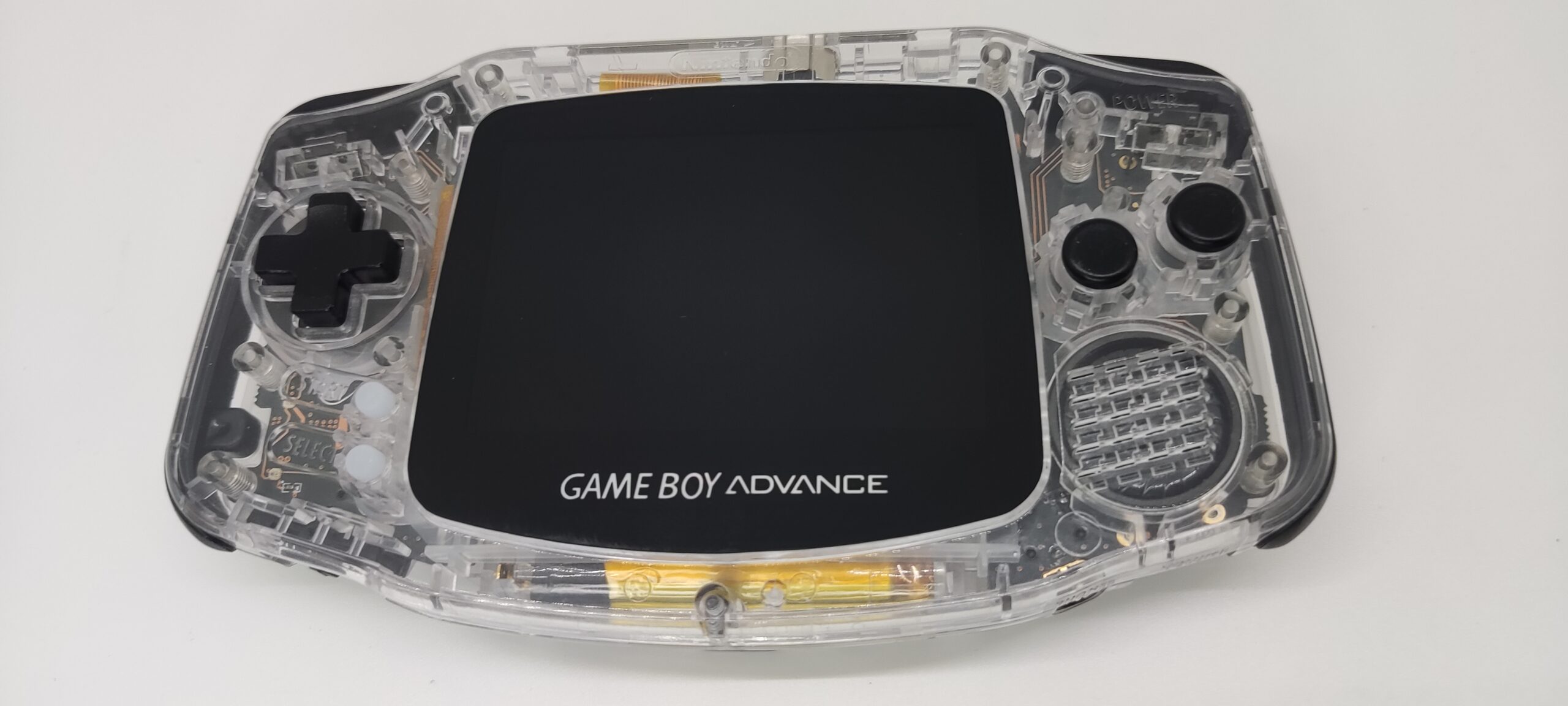 Game Boy Advance GBA Ultimate Clear Edition – V3 laminated – RGB – Black -Gold - Image 3