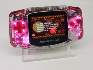 Game Boy Advance GBA Ultimate Clear Edition - V3 laminated - RGB - Rechargeable - Red